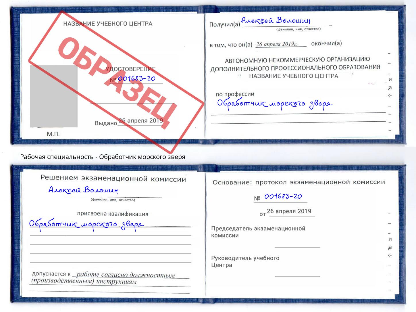 Обработчик морского зверя Узловая